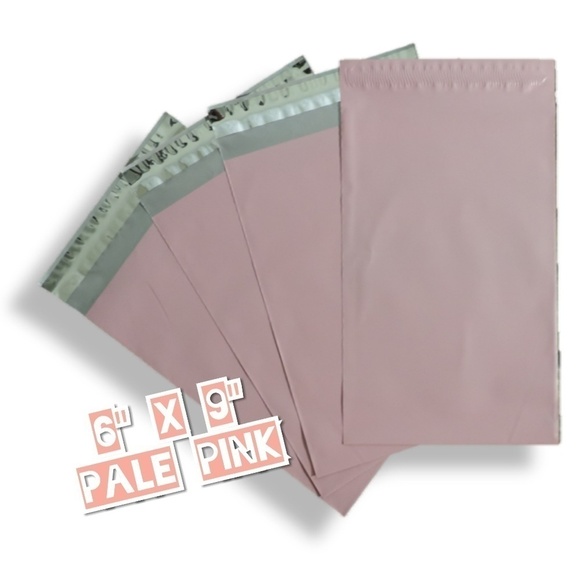 100 Poly Mailers 6x9 Pale Pink - Picture 1 of 3